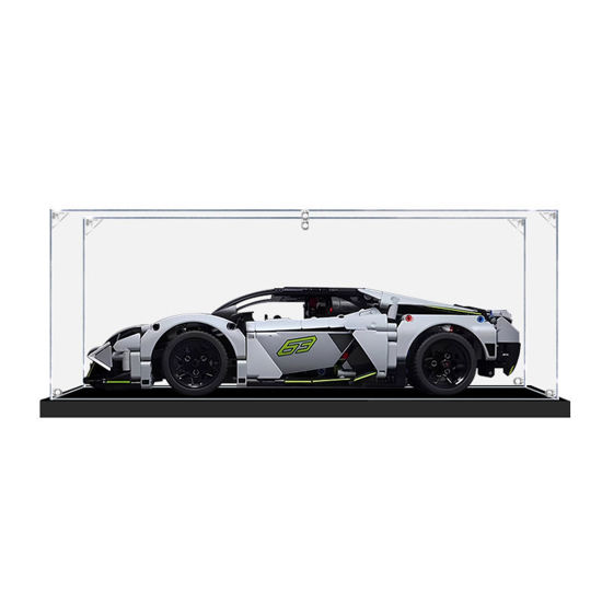Picture of Acrylic Display Case for LEGO 42214 Technic Lamborghini Revuelto Super Sports Car Figure Storage Box Dust Proof Glue Free