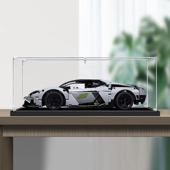 Picture of Acrylic Display Case for LEGO 42214 Technic Lamborghini Revuelto Super Sports Car Figure Storage Box Dust Proof Glue Free