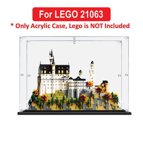 Picture of Acrylic Display Case for LEGO 21063 Architecture Neuschwanstein Castle Figure Storage Box Dust Proof Glue Free