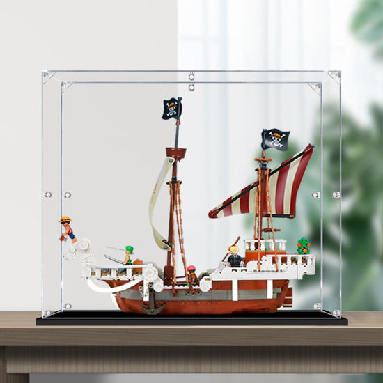 Picture of Acrylic Display Case for LEGO 75639 One Piece The Going Merry Pirate Ship Figure Storage Box Dust Proof Glue Free