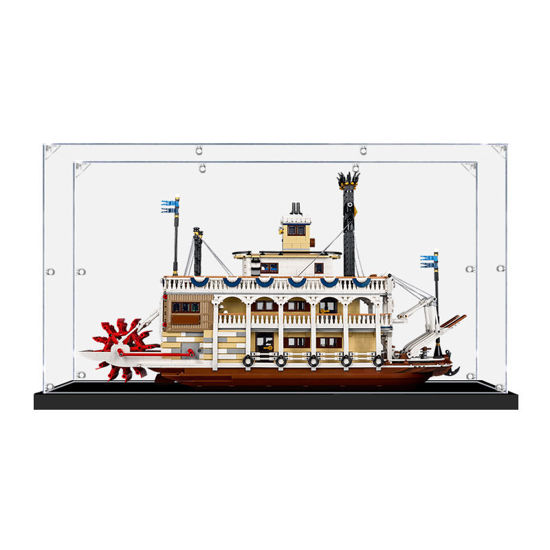 Picture of Acrylic Display Case for LEGO 21356 Ideas River Steamboat Figure Storage Box Dust Proof Glue Free