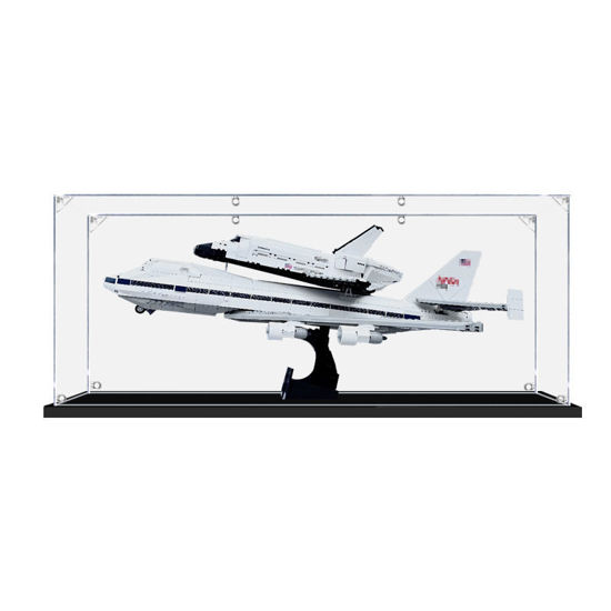 Picture of Acrylic Display Case for LEGO 10360 Icons Shuttle Carrier Aircraft Figure Storage Box Dust Proof Glue Free