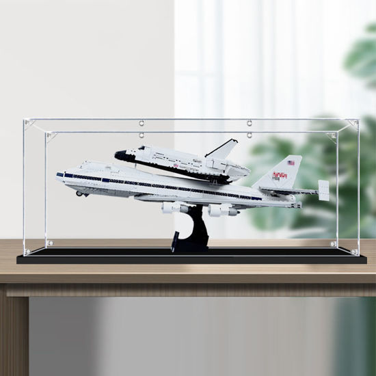 Picture of Acrylic Display Case for LEGO 10360 Icons Shuttle Carrier Aircraft Figure Storage Box Dust Proof Glue Free