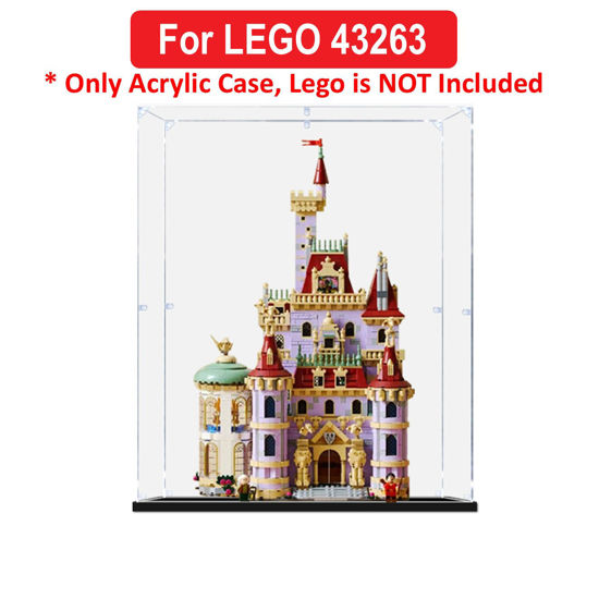 Picture of Acrylic Display Case for LEGO 43263 Disney Princess Beauty and the Beast Castle Figure Storage Box Dust Proof Glue Free