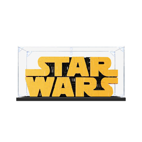 Picture of Acrylic Display Case for LEGO 75407 Star Wars Brick-Built Star Wars Logo Figure Storage Box Dust Proof Glue Free