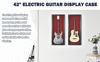 Picture of 42"Electric Guitar Display Case Cabinet Shadow Box with Guitar Hanger Stand
