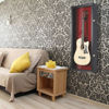 Picture of 42"Electric Guitar Display Case Cabinet Shadow Box with Guitar Hanger Stand