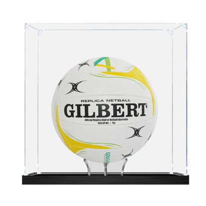 Picture of Acrylic Display Case for Super Netball Memorabilia with Holder Dust Proof Glue Free Ball not included