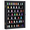 Picture of LARGE Minifigure Display Case - Building Block Toy Minifigures Display Case Minifigure Wall Cabinet Showcase for Small Miniature Collectibles Mini Brands, with Acrylic Door Lockable (Black Finish Frame)