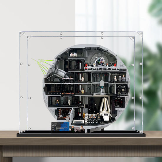 Picture of Acrylic Display Case for LEGO 75419 Star Wars Death Star Figure Storage Box Dust Proof Glue Free