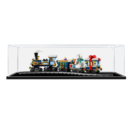Picture of Acrylic Display Case for LEGO 10361 Icons Holiday Express Train Figure Storage Box Dust Proof Glue Free