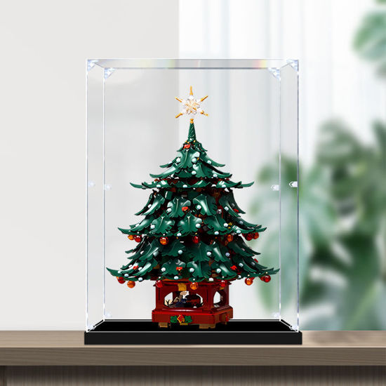 Picture of Acrylic Display Case for LEGO 41843 Icons Family Christmas Tree Figure Storage Box Dust Proof Glue Free