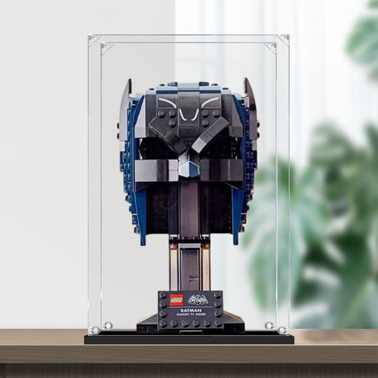 Picture of Acrylic Display Case for LEGO 76238 DC Comics Super Heroes Classic TV Series Batman Cowl Figure Storage Box Dust Proof Glue Free