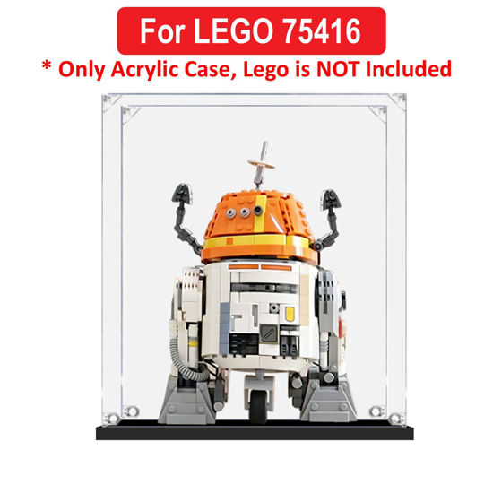 Picture of Acrylic Display Case for LEGO 75416 Star Wars Chopper (C1-10P) Astromech Droid Figure Storage Box Dust Proof Glue Free