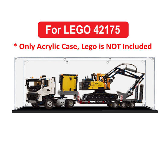 Picture of Acrylic Display Case for LEGO 42175 Technic Volvo FMX Truck & EC230 Excavator Figure Storage Box Dust Proof Glue Free